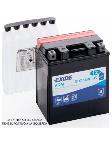 Batería Exide ETX14AH-BS 12V 12Ah AGM