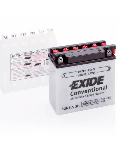 Batería Exide E12N5-5-3B 12V 5.5Ah Plomo Abierto