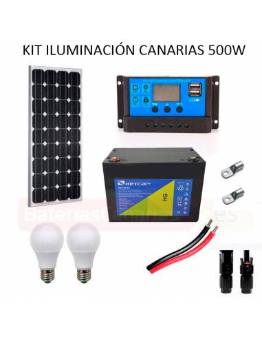 Kit Solar iluminación 12V 500Whdia