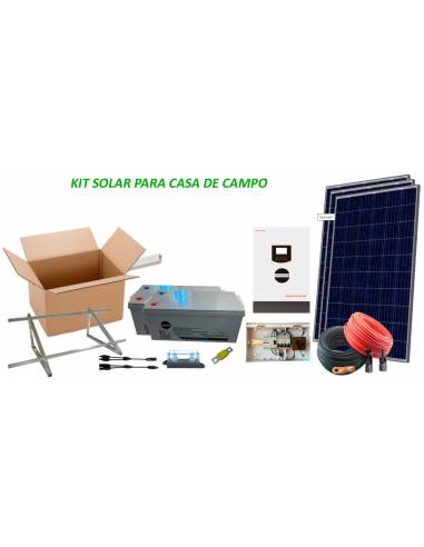Kit solar Aislada Casa Campo 3000W 24V 8000Wh/dia